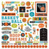 MVP Basketball Collection 12 x 12 Boy Cardstock Scrapbook Sticker Sheet by Photo Play Paper