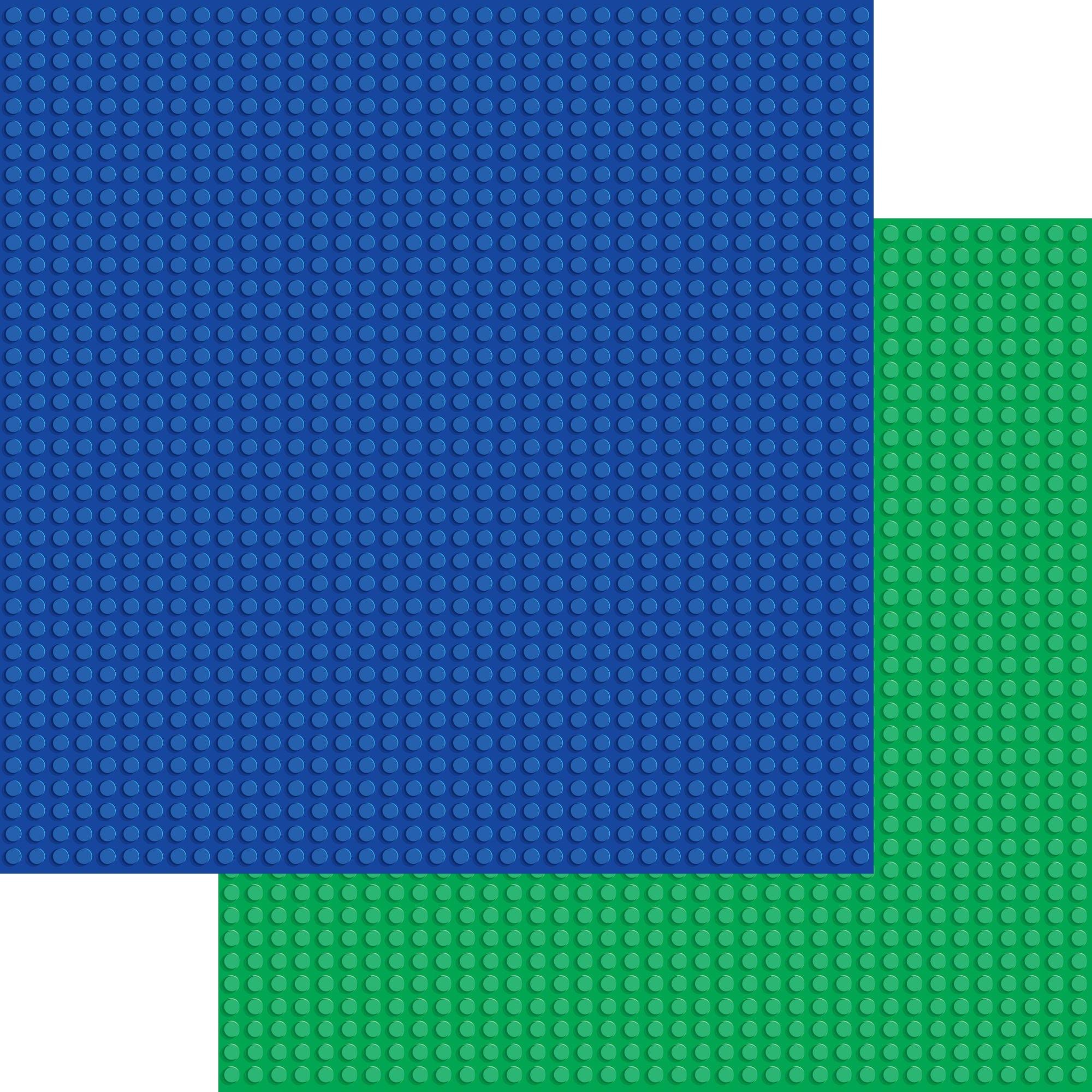 The Building Blocks Collection Blue & Green Blocks 12 x 12 Double-Sided Scrapbook Paper by SSC Designs