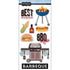 BBQ Sicker Sheet 6 x 12 Scrapbook Stickers by Scrapbook Customs - Scrapbook Supply Companies