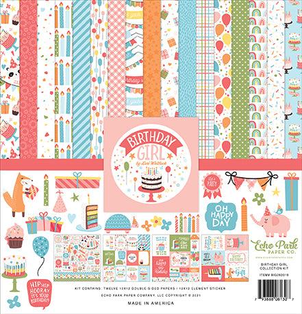 Birthday Girl Collection 13-Piece Collection Kit by Echo Park Paper-12 Papers, 1 Sticker