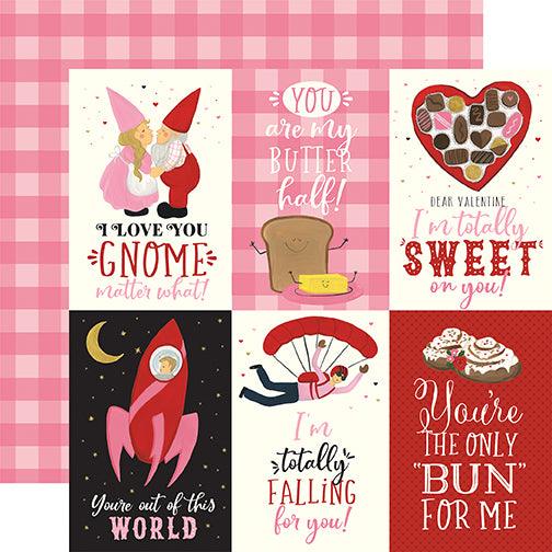 Be My Valentine Collection 4 x 6 Journaling Cards 12 x 12 Double-Sided Scrapbook Paper by Echo Park Paper - Scrapbook Supply Companies