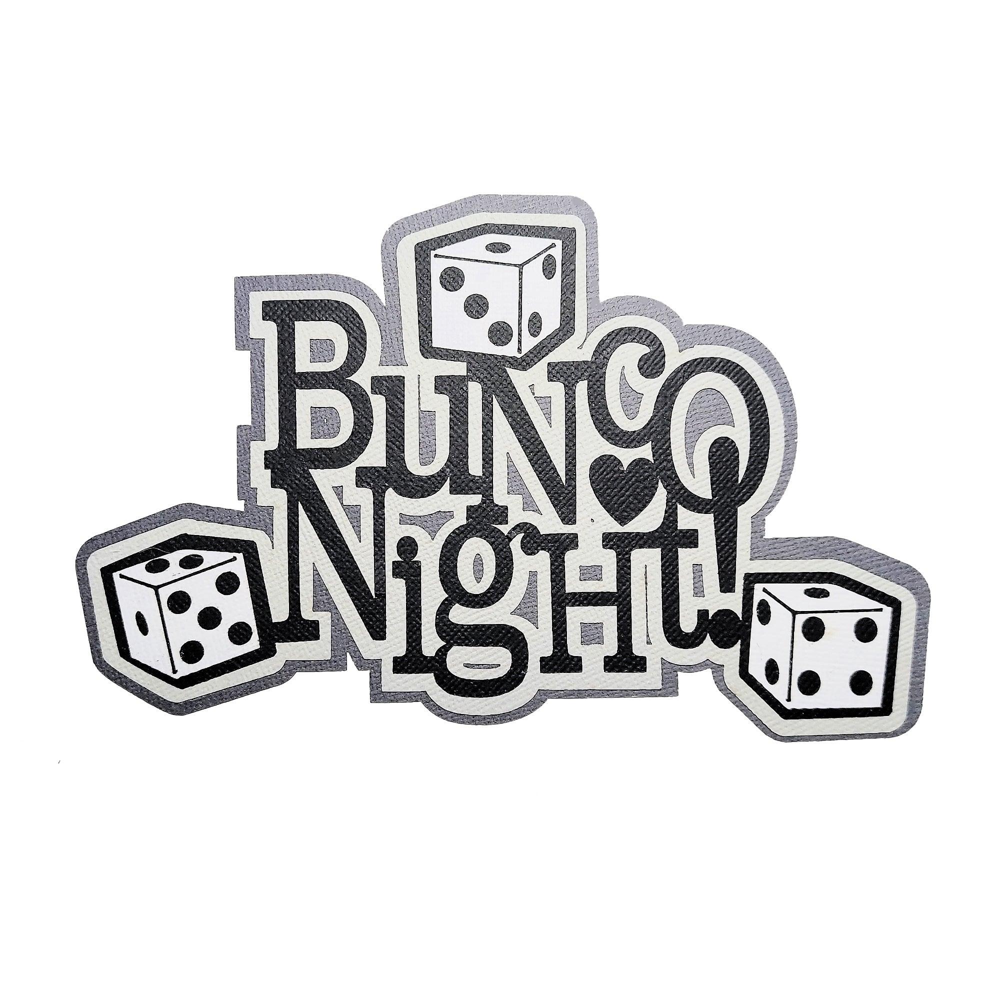 Bunco Night Title & Dice Laser Die Cut Scrapbook Embellishment Set by SSC Designs