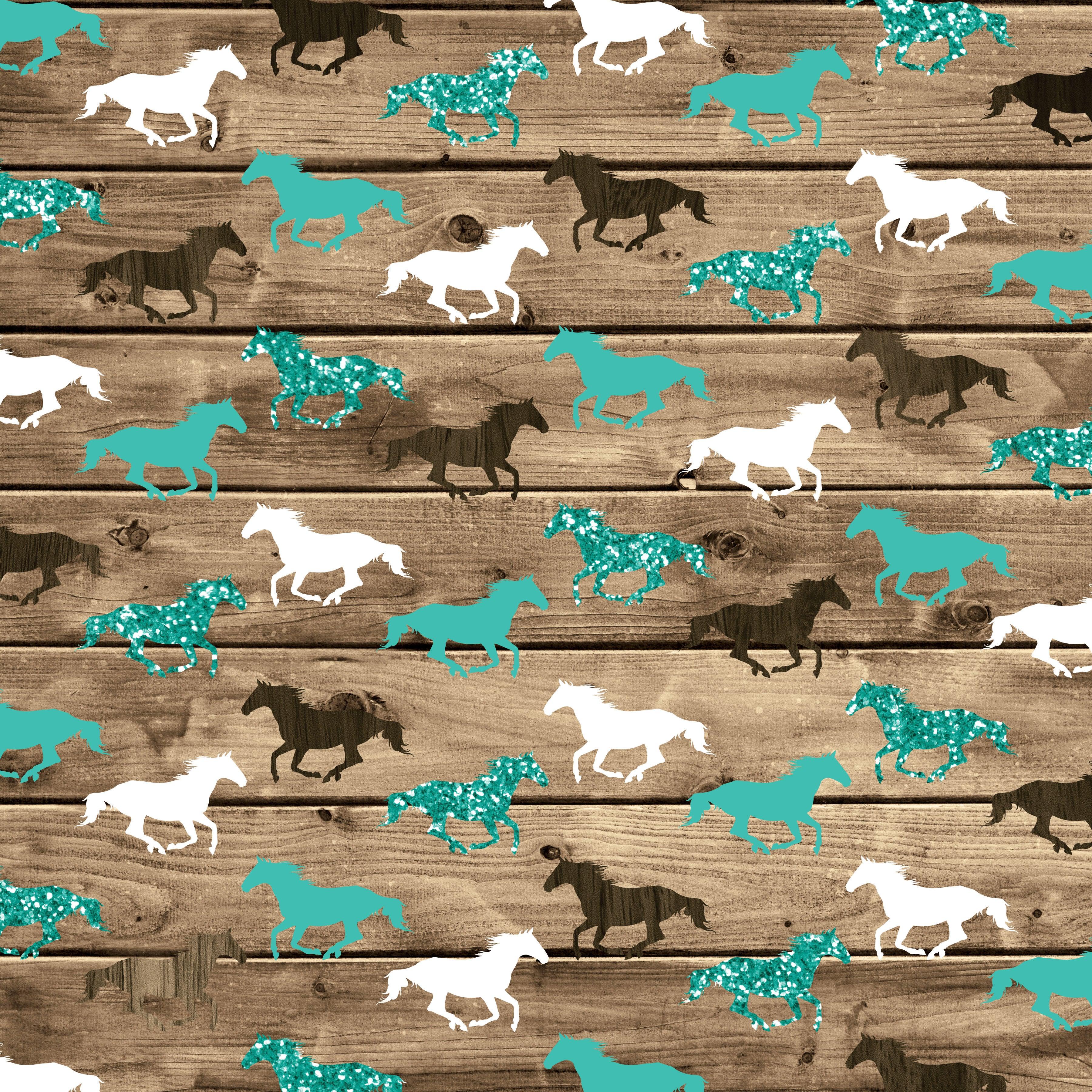 Cowgirls Collection Wild Horses 12 x 12 Double-Sided Scrapbook Paper by SSC Designs
