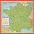 Cartography 1 & 2 Collection France Map 12 x 12 Double-Sided Scrapbook Paper by Carta Bella