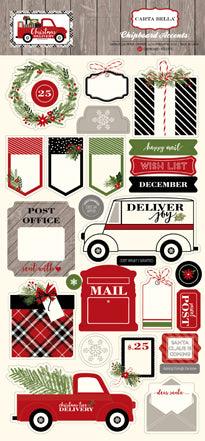 Christmas Delivery Collection 6 x 12 Chipboard Accents Scrapbook Embellishments by Carta Bella - Scrapbook Supply Companies