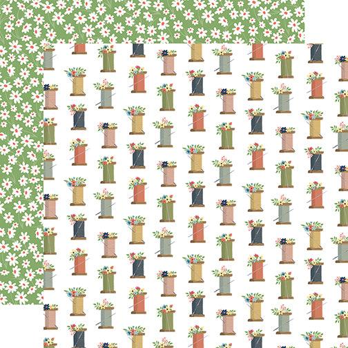 Craft & Create Collection Spools 12 x 12 Double-Sided Scrapbook Paper by Carta Bella - Scrapbook Supply Companies