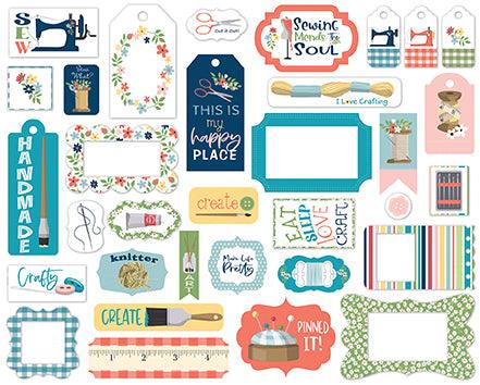 Craft & Create Collection 5 x 5 Scrapbook Tags & Frames Die Cuts by Carta Bella - Scrapbook Supply Companies