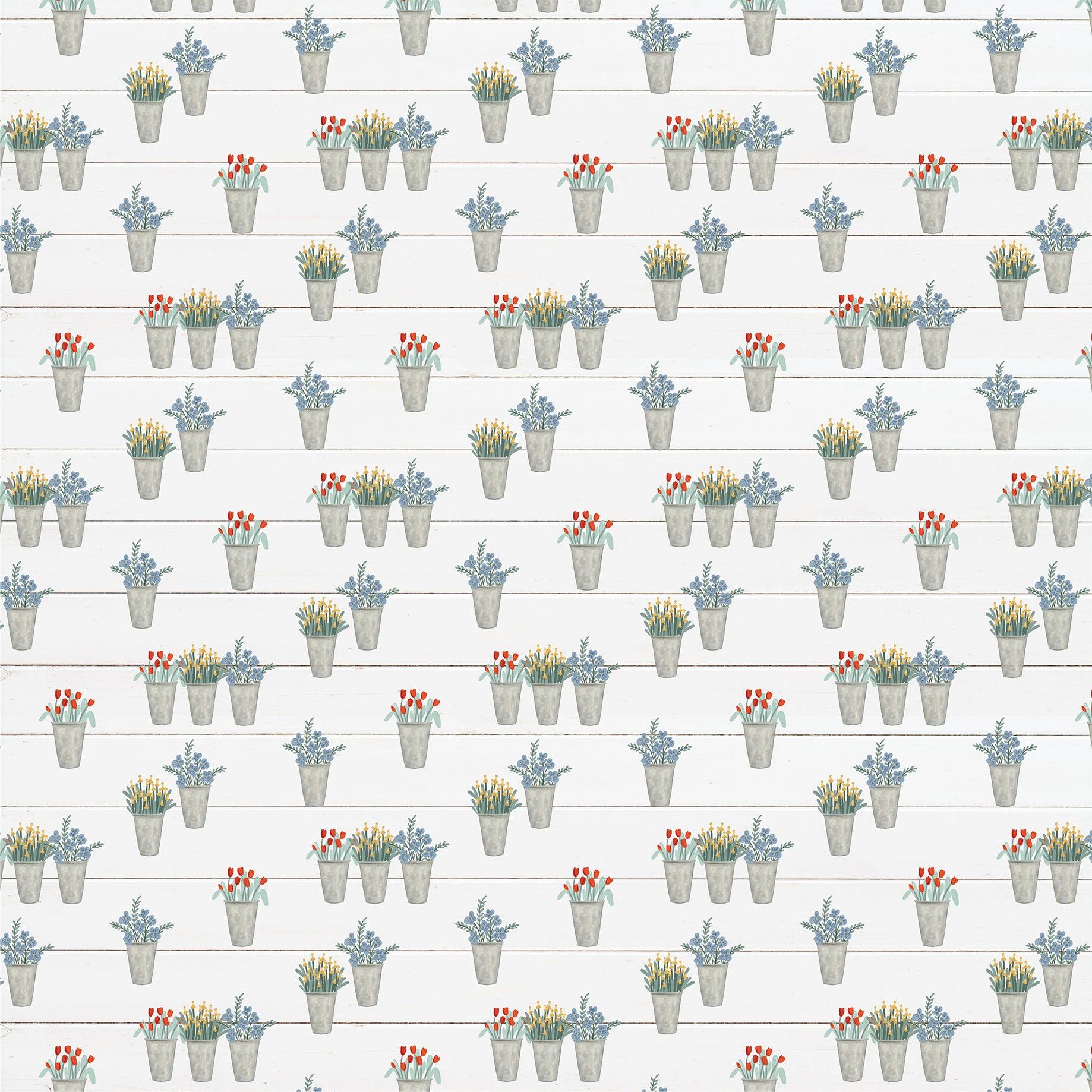 Farmhouse Summer Collection Perfect Day Plaid 12 x 12 Double-Sided Scrapbook Paper by Carta Bella - Scrapbook Supply Companies