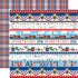 God Bless America Collection Border Strips 12 x 12 Double-Sided Scrapbook Paper by Carta Bella