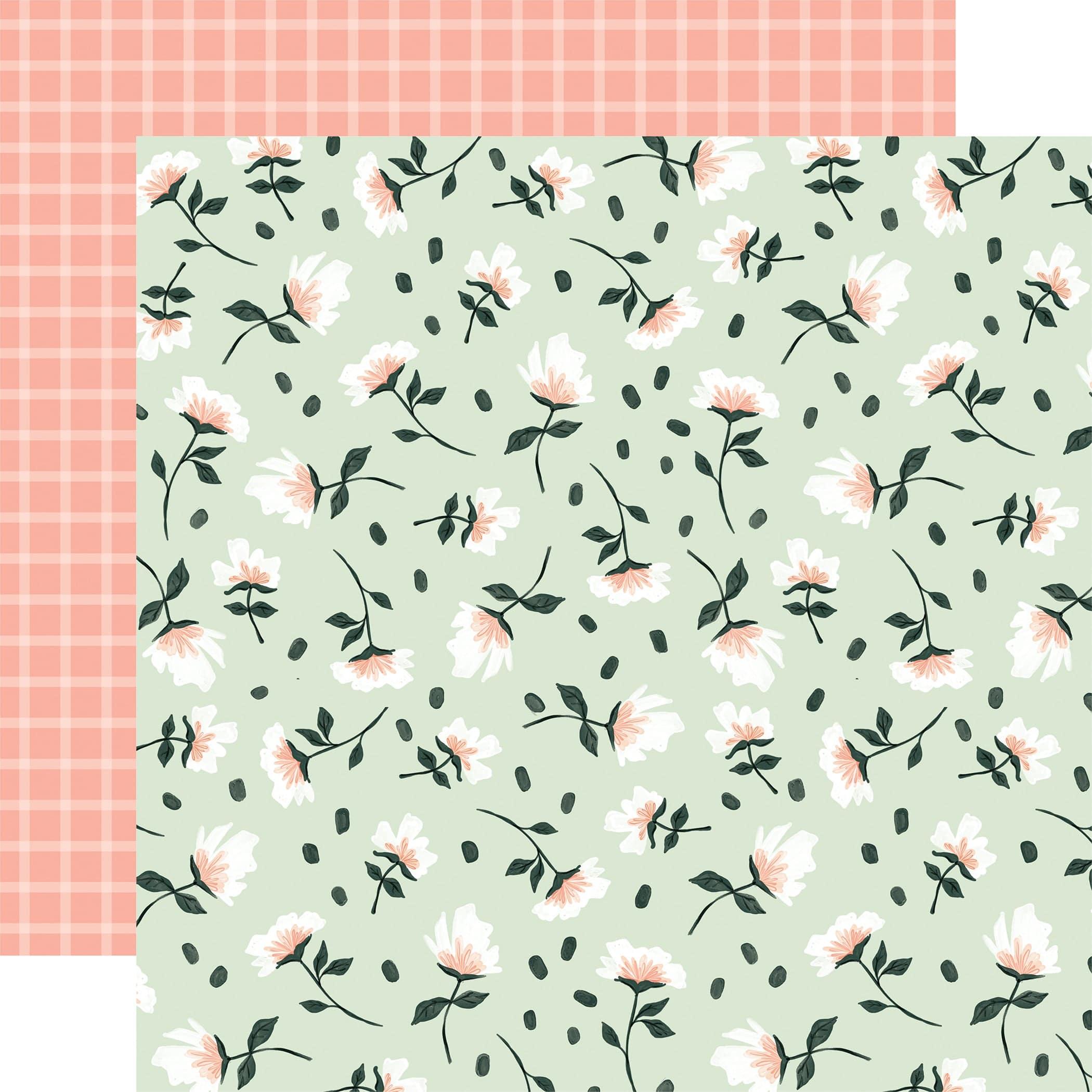 Gather At Home Collection Falling Flowers 12 x 12 Double-Sided Scrapbook Paper by Carta Bella
