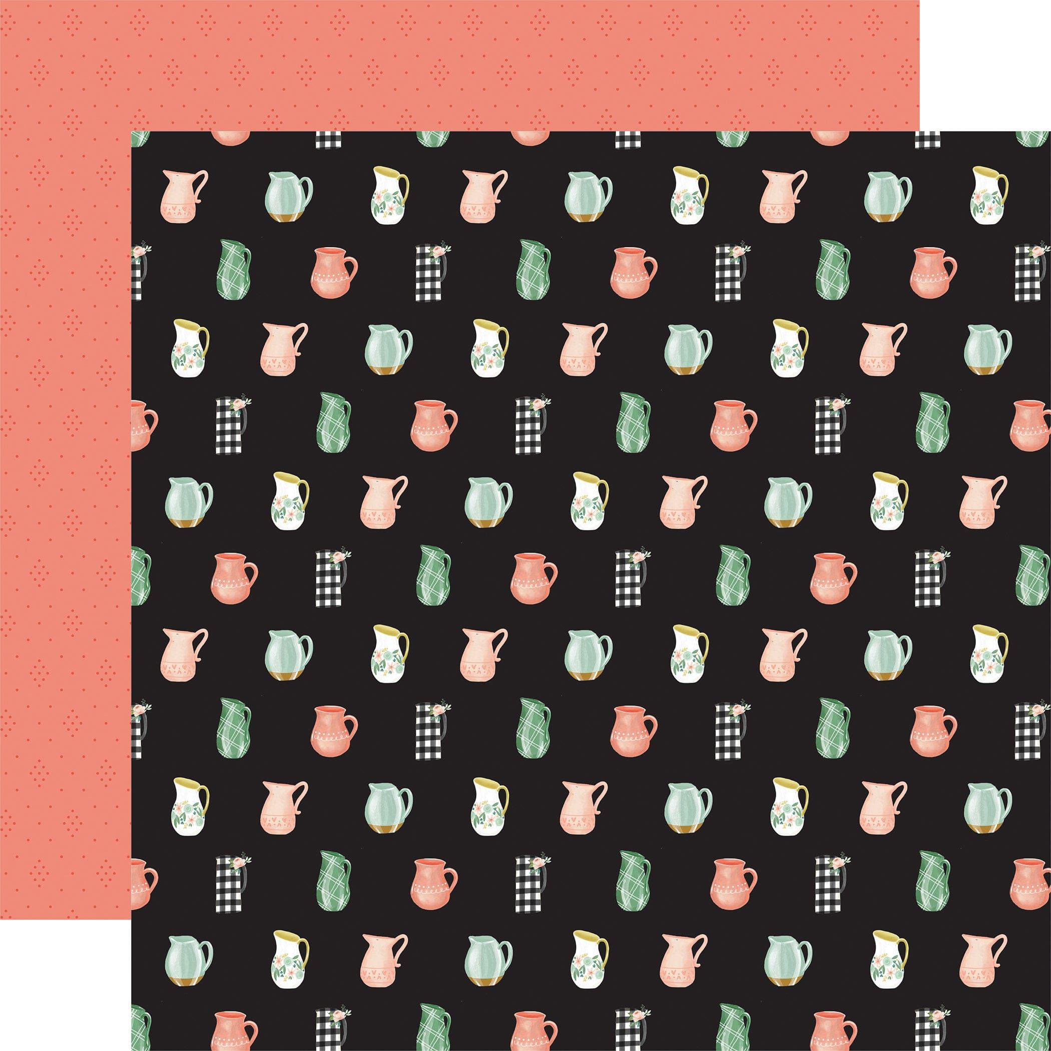 Gather At Home Collection Pitcher Perfect 12 x 12 Double-Sided Scrapbook Paper by Carta Bella