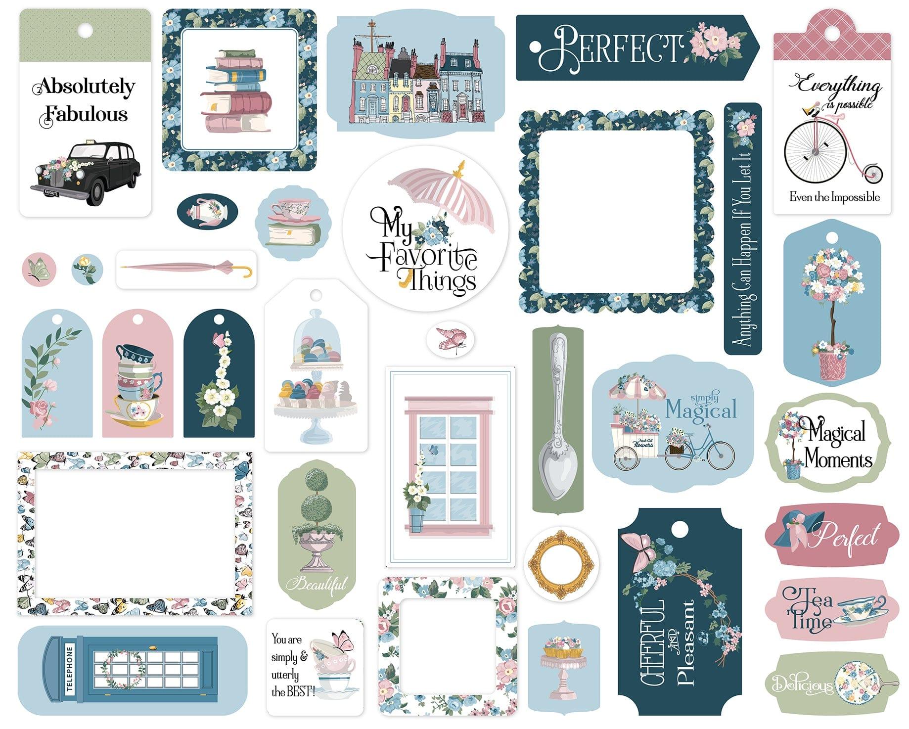 My Favorite Things Collection 5 x 5 Scrapbook Tags & Frames Die Cuts by Carta Bella - Scrapbook Supply Companies