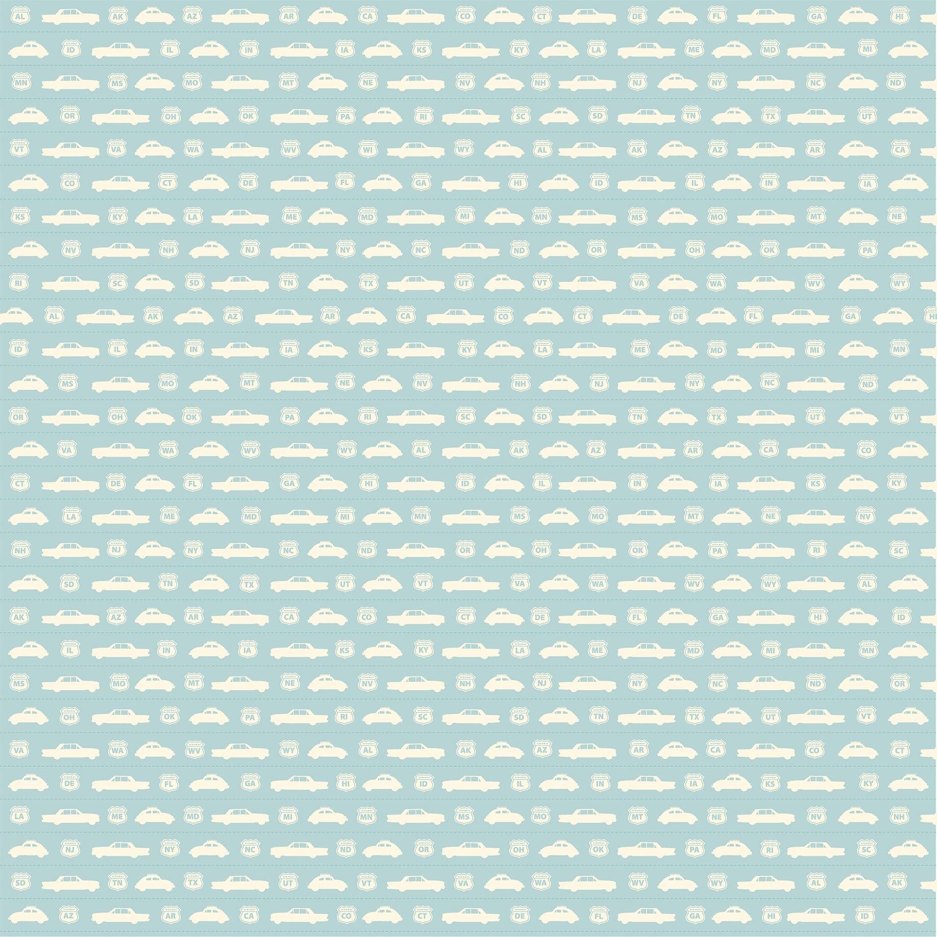 Road Trip Collection Long Island Sound 12 x 12 Double-Sided Scrapbook Paper by Carta Bella - Scrapbook Supply Companies