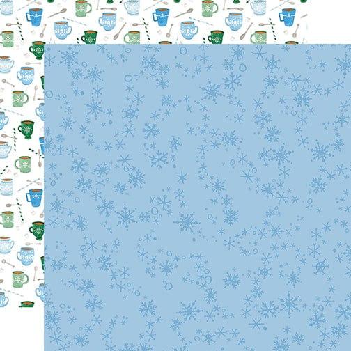 Winter Market Collection Swirly Snowflakes 12 x 12 Double-Sided Scrapbook Paper by Carta Bella - Scrapbook Supply Companies