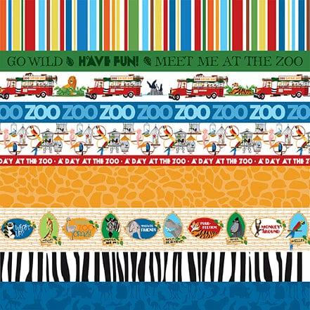 Zoo Adventure Collection Elephants 12 x 12 Double-Sided Scrapbook Paper by Carta Bella - Scrapbook Supply Companies