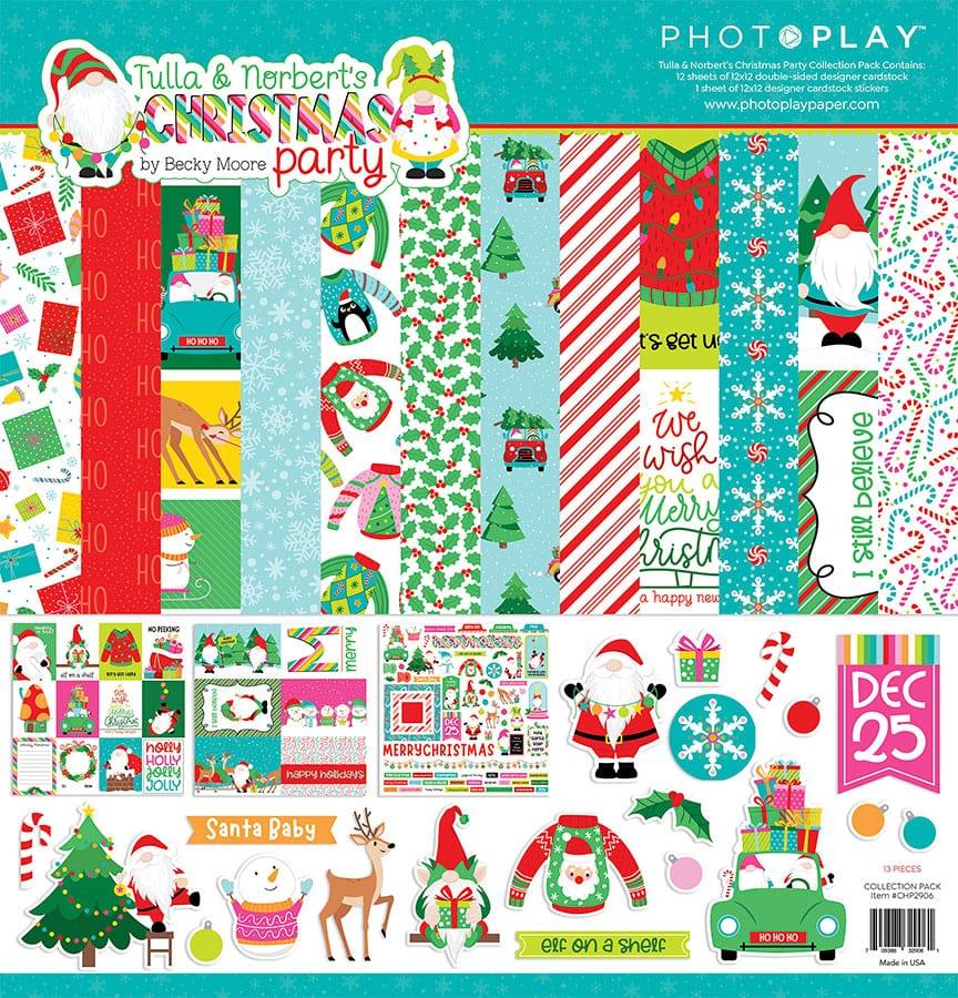 Tulla & Norbert's Christmas Party Collection 12 x 12 Paper & Sticker Collection Pack by Photo Play Paper