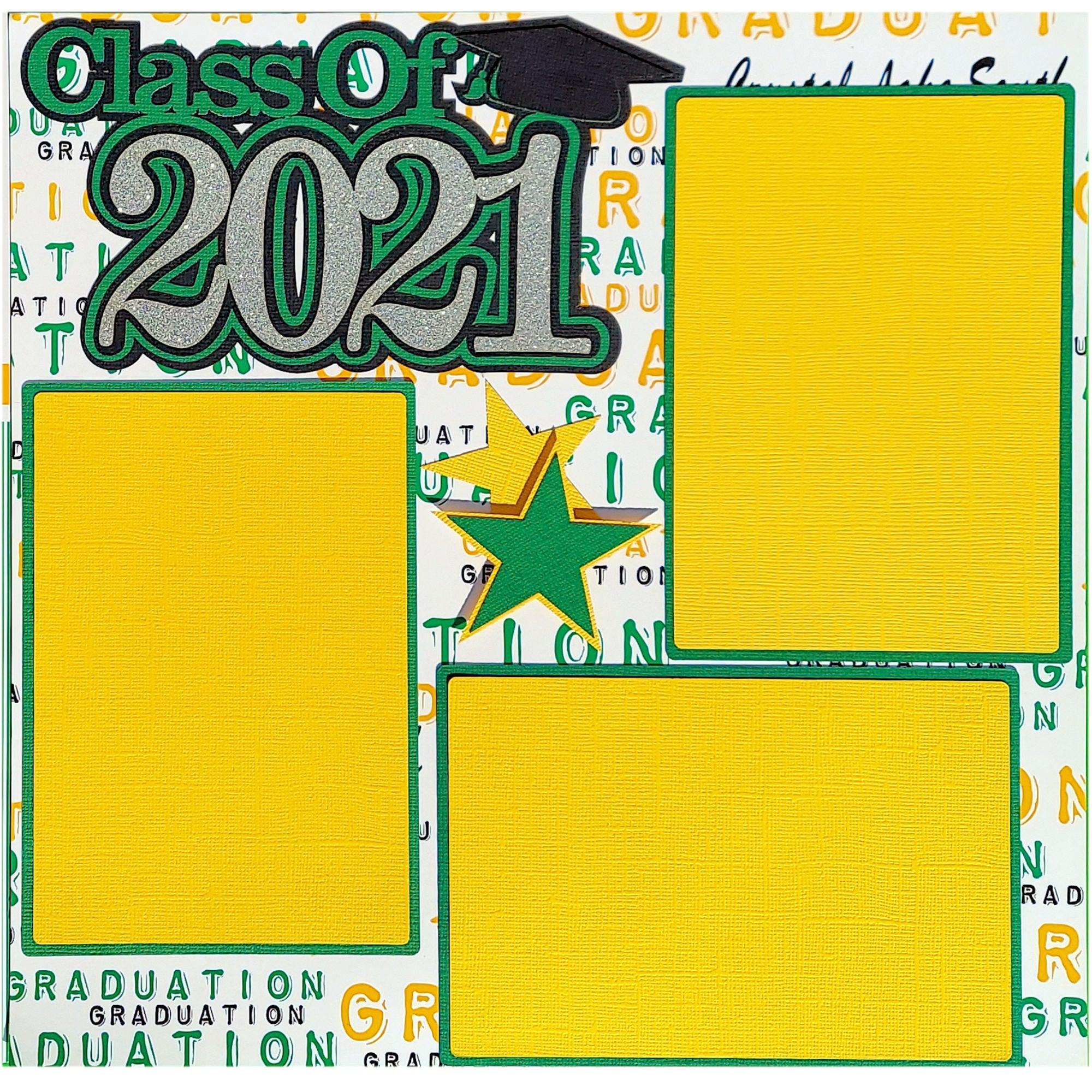 Crystal Lake South Class of 2021 Graduate Pre-Made Embellished Two-Page 12 x 12 Scrapbook Premade by SSC Designs - Scrapbook Supply Companies