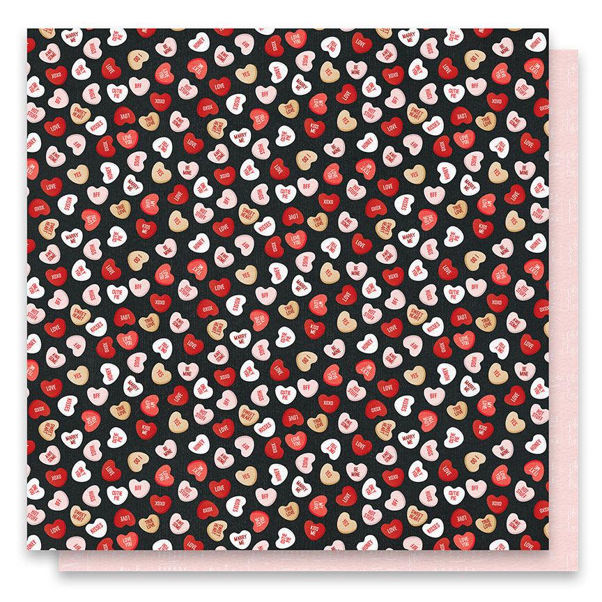 Cupid's Sweetheart Cafe Collection Candy Crush 12 x 12 Double-Sided Scrapbook Paper by Photo Play Paper