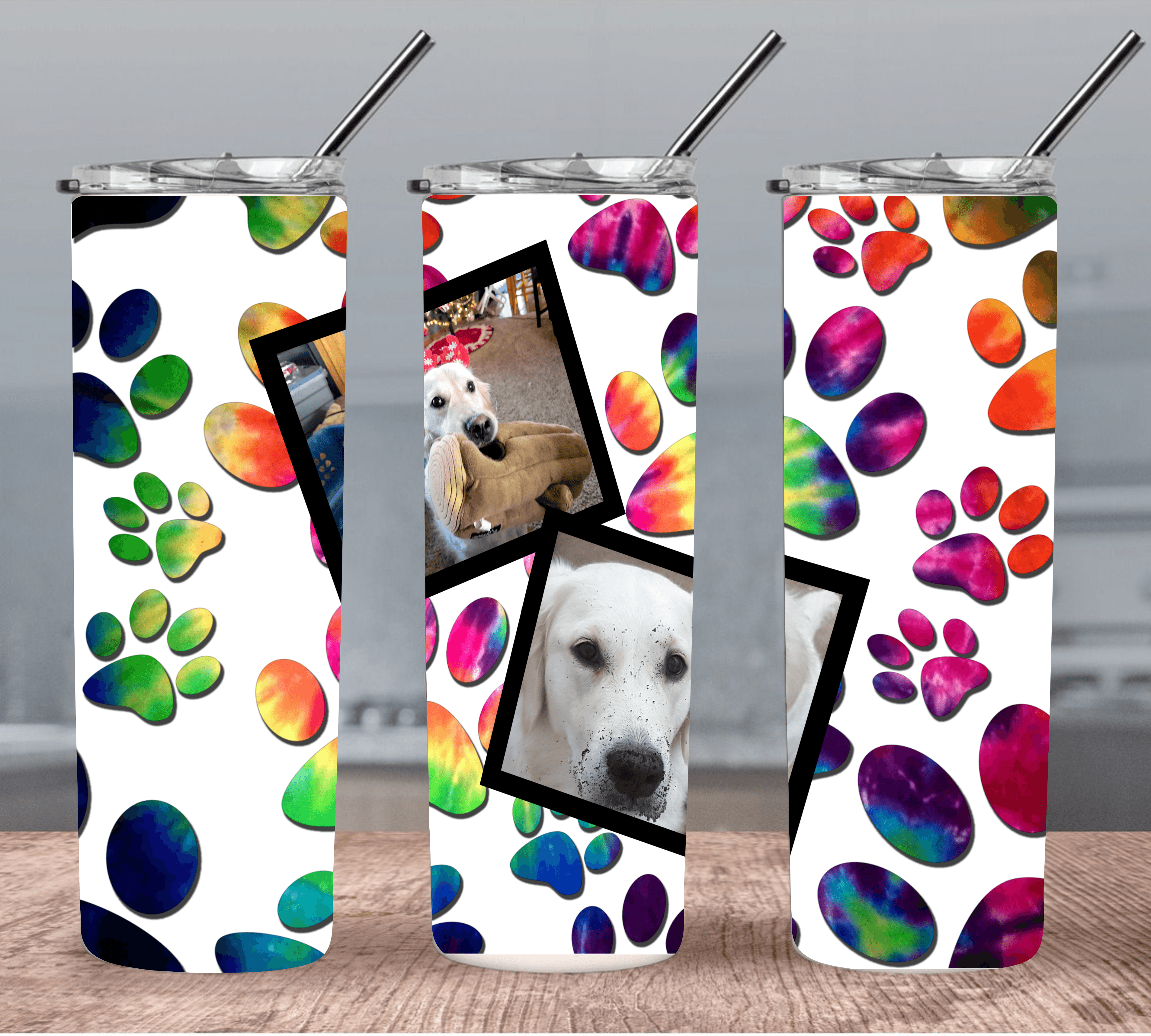 Customized Pet Photo 30 oz. Straight Skinny Tumbler by SSC Designs - Scrapbook Supply Companies