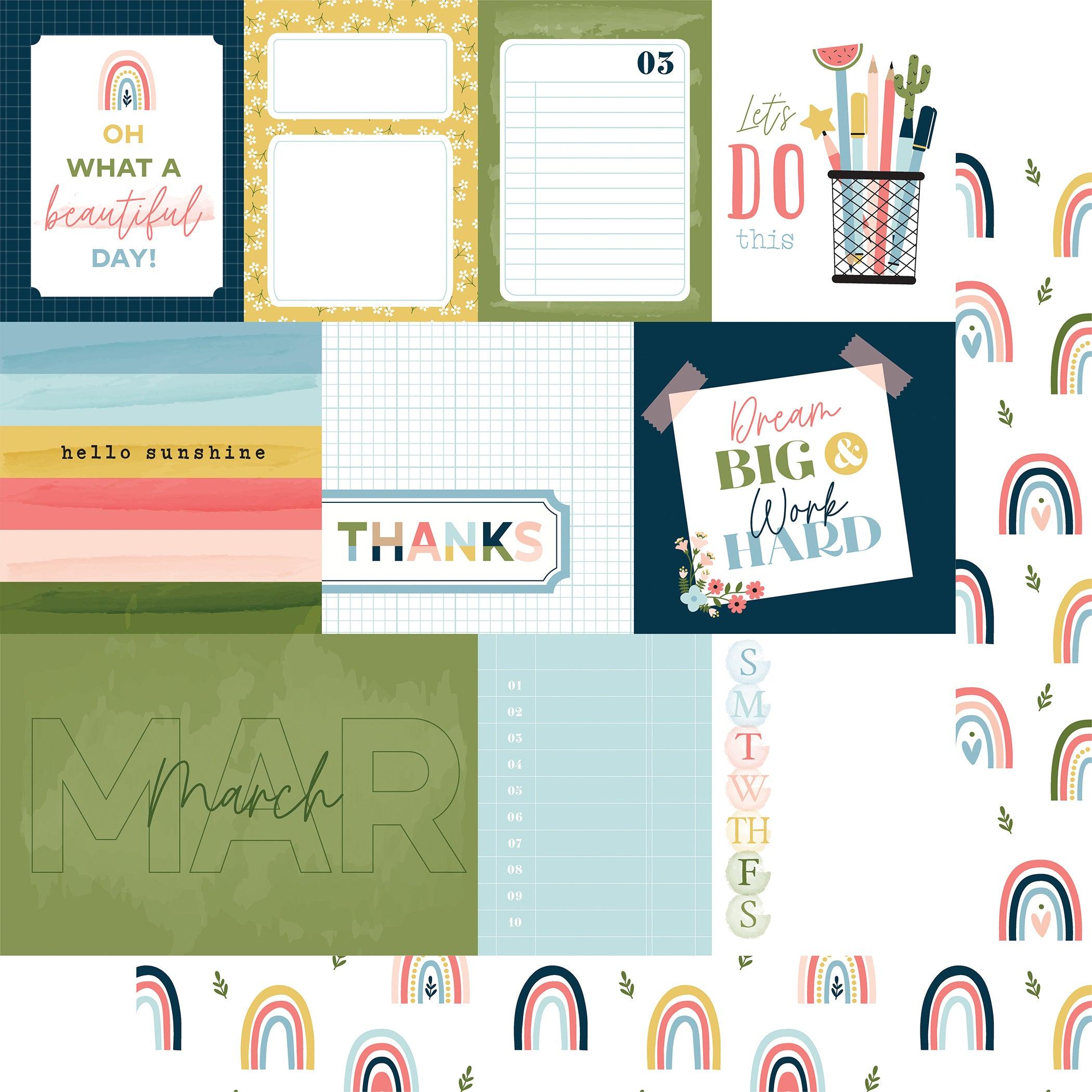 Day In The Life Collection March 12 x 12 Double-Sided Scrapbook Paper by Echo Park Paper