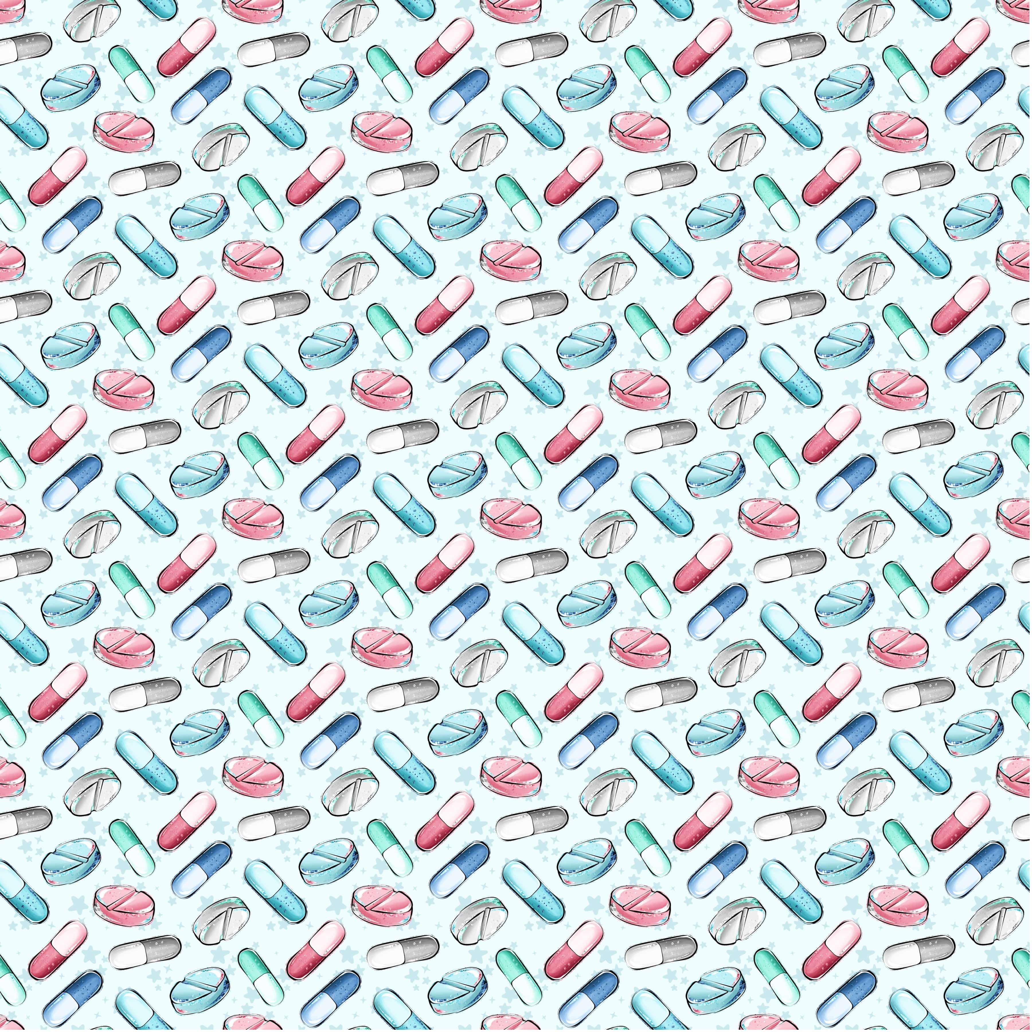  Doctors & Nurses Collection Pill Pusher 12 x 12 Double-Sided Scrapbook Paper by SSC Designs - Scrapbook Supply Companies