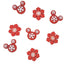 Disneyana Collection Snowflakes & Snowflake Mouse Ears Flatback Scrapbook Buttons by SSC Designs - 8 Pieces