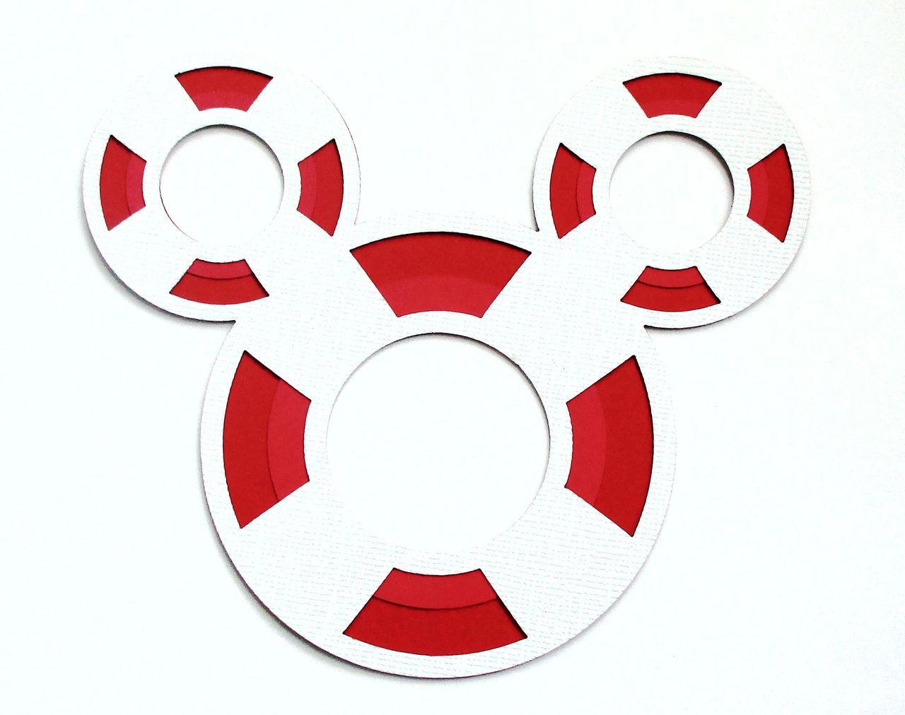 Disneyana Icon Fully-Assembled 5 x 5 Life Preserver Laser Cut Scrapbook Embellishment by SSC Laser Designs