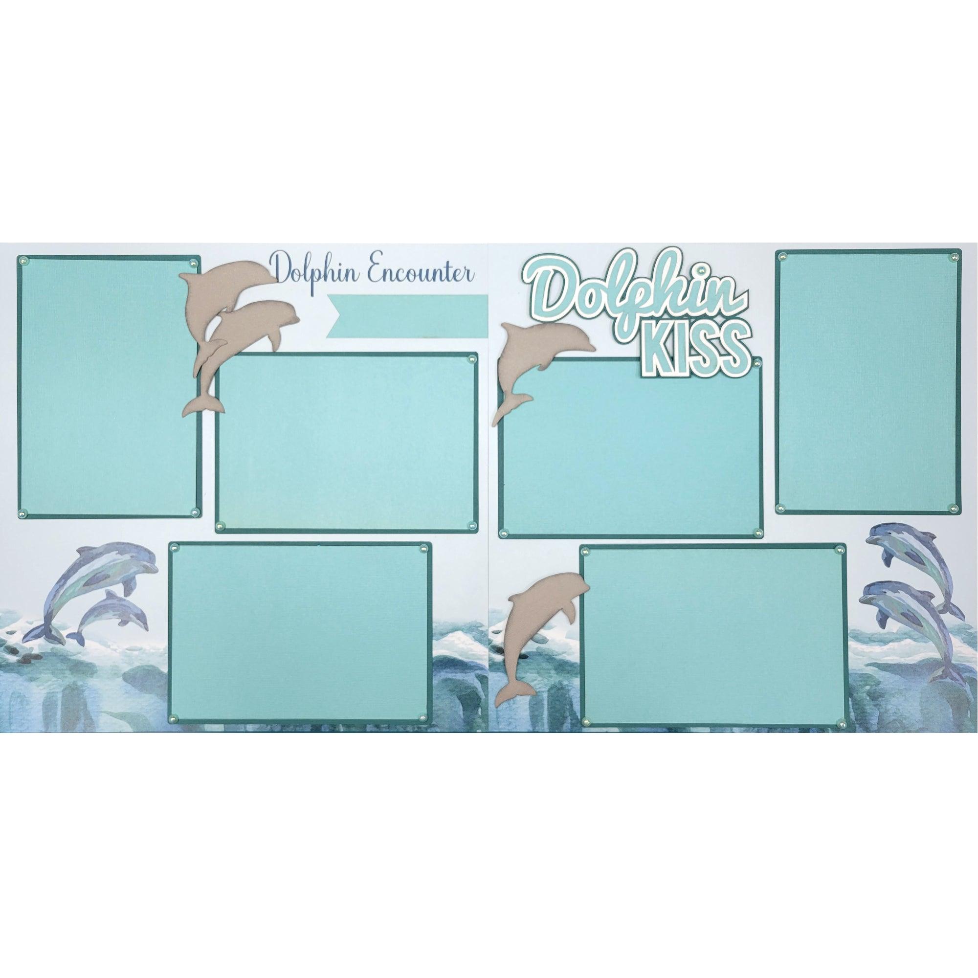 Dolphin Encounter (2) - 12 x 12 Pages, Fully-Assembled & Hand-Crafted 3D Scrapbook Premade by SSC Designs