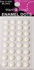 Say It With Bling Collection White Enamel Dots Self-Adhesive Scrapbook Bling by Want 2 Scrap - Scrapbook Supply Companies