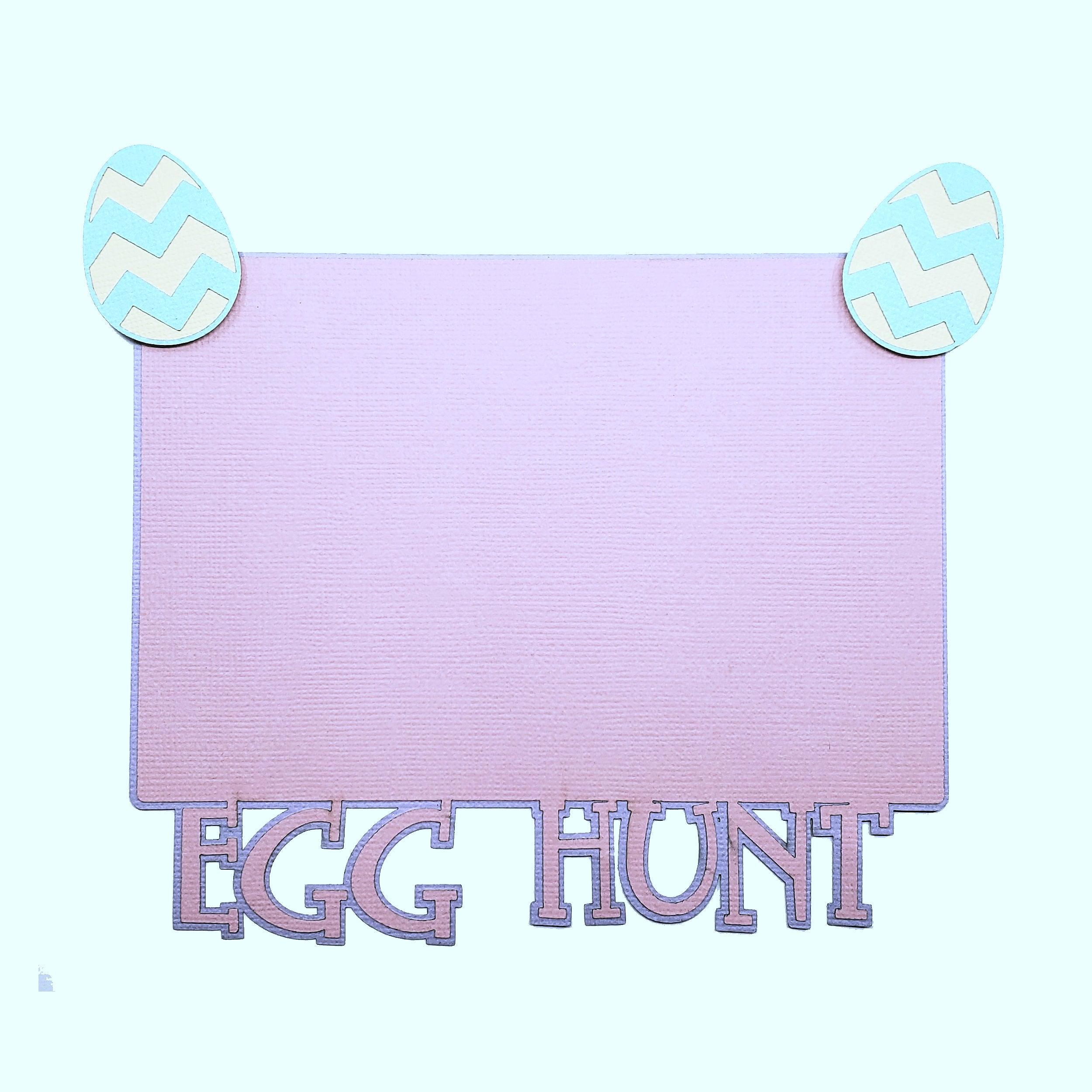 Egg Hunt 4.25 x 6.25 Laser Cut Photo Mat Frame Scrapbook Embellishment by SSC Laser Designs
