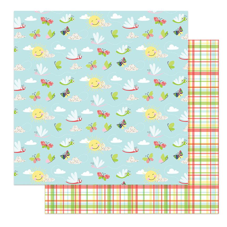 Fern & Willard Collection Flutter 12 x 12 Double-Sided Scrapbook Paper by Photo Play Paper