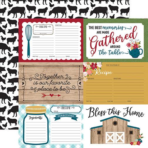 Farmer's Market Collection 4x6 Journaling Cards 12 x 12 Double-Sided Scrapbook Paper by Echo Park Paper