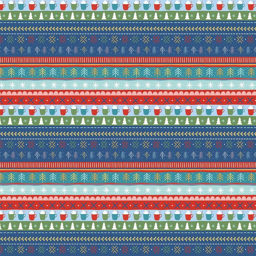Frostival Collection Hot Cocoa 12 x 12 Double-Sided Scrapbook Paper by Photo Play Paper - Scrapbook Supply Companies