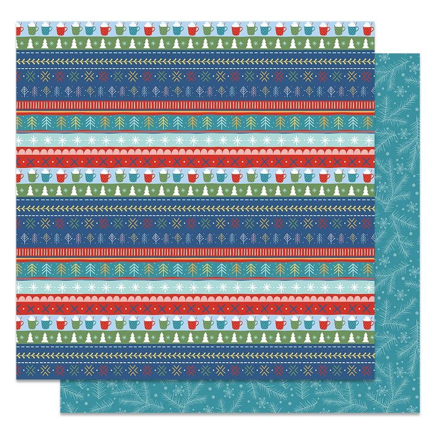 Frostival Collection Hot Cocoa 12 x 12 Double-Sided Scrapbook Paper by Photo Play Paper