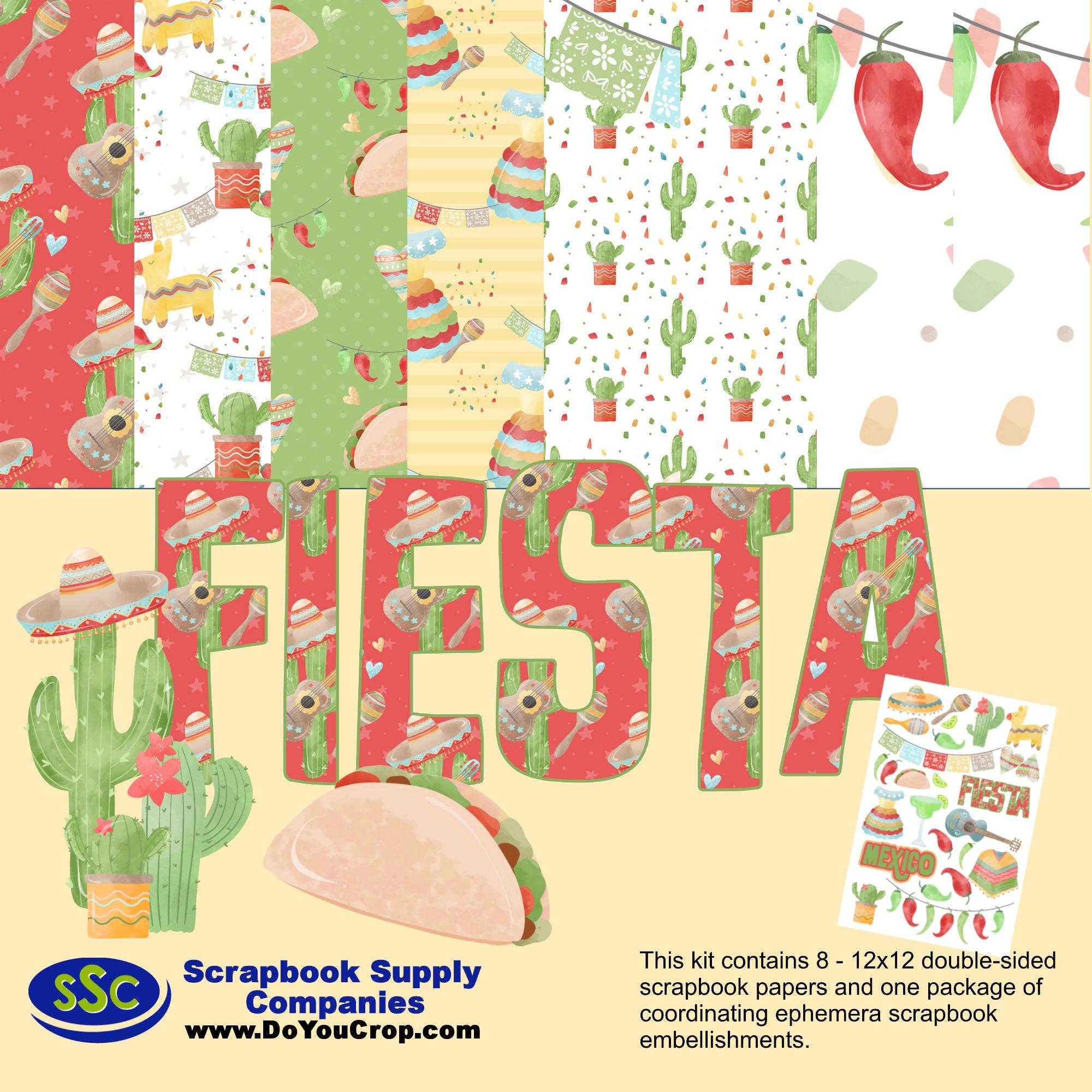 Fiesta 12 x 12 Scrapbook Paper & Embellishment Kit by SSC Designs