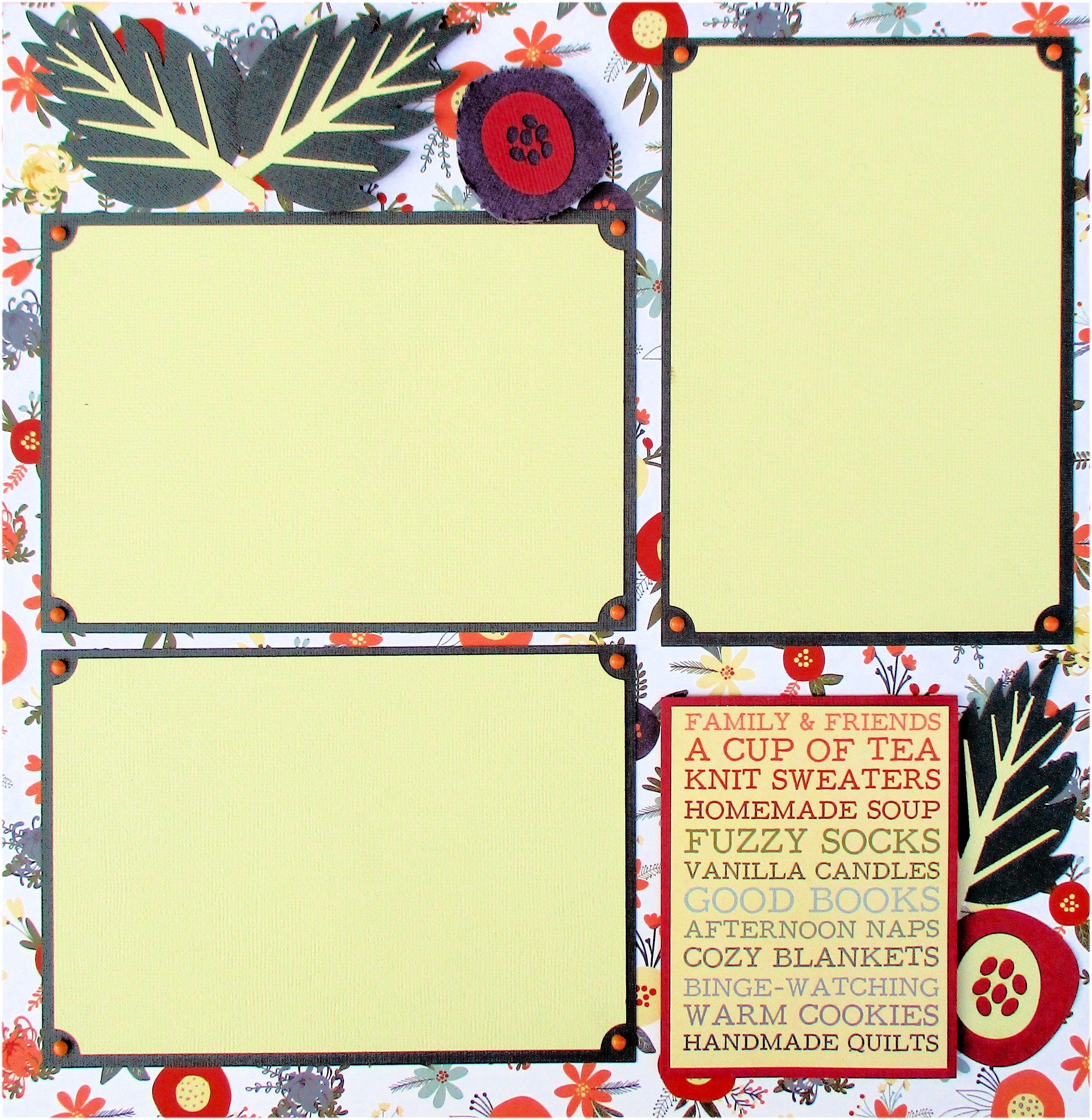 Fall Is In The Air Fully-Assembled, Premade 2 - 12 x 12 Page Scrapbook Premade by SSC Designs - Scrapbook Supply Companies