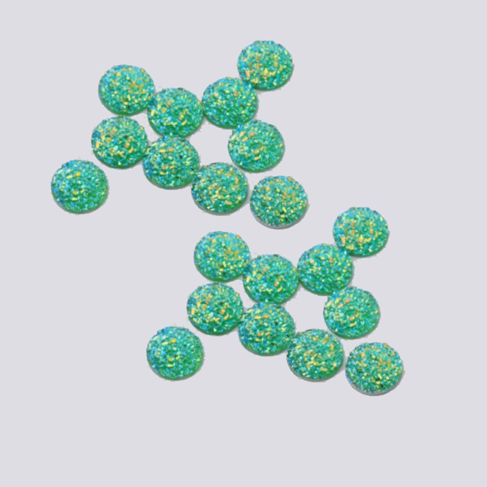 Bling It Up Collection 3/8" Blue Green Chunky Round Bling - Pkg. of 20