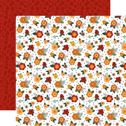 Happy Fall Collection Fresh Fall Flowers 12 x 12 Double-Sided Scrapbook Paper by Echo Park Paper