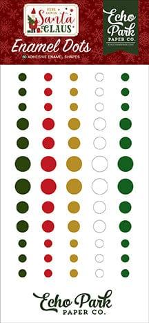 Here Comes Santa Claus Collection 3 x 6 Self-Adhesive Enamel Dots Scrapbook Embellishments by Echo Park Paper - Scrapbook Supply Companies
