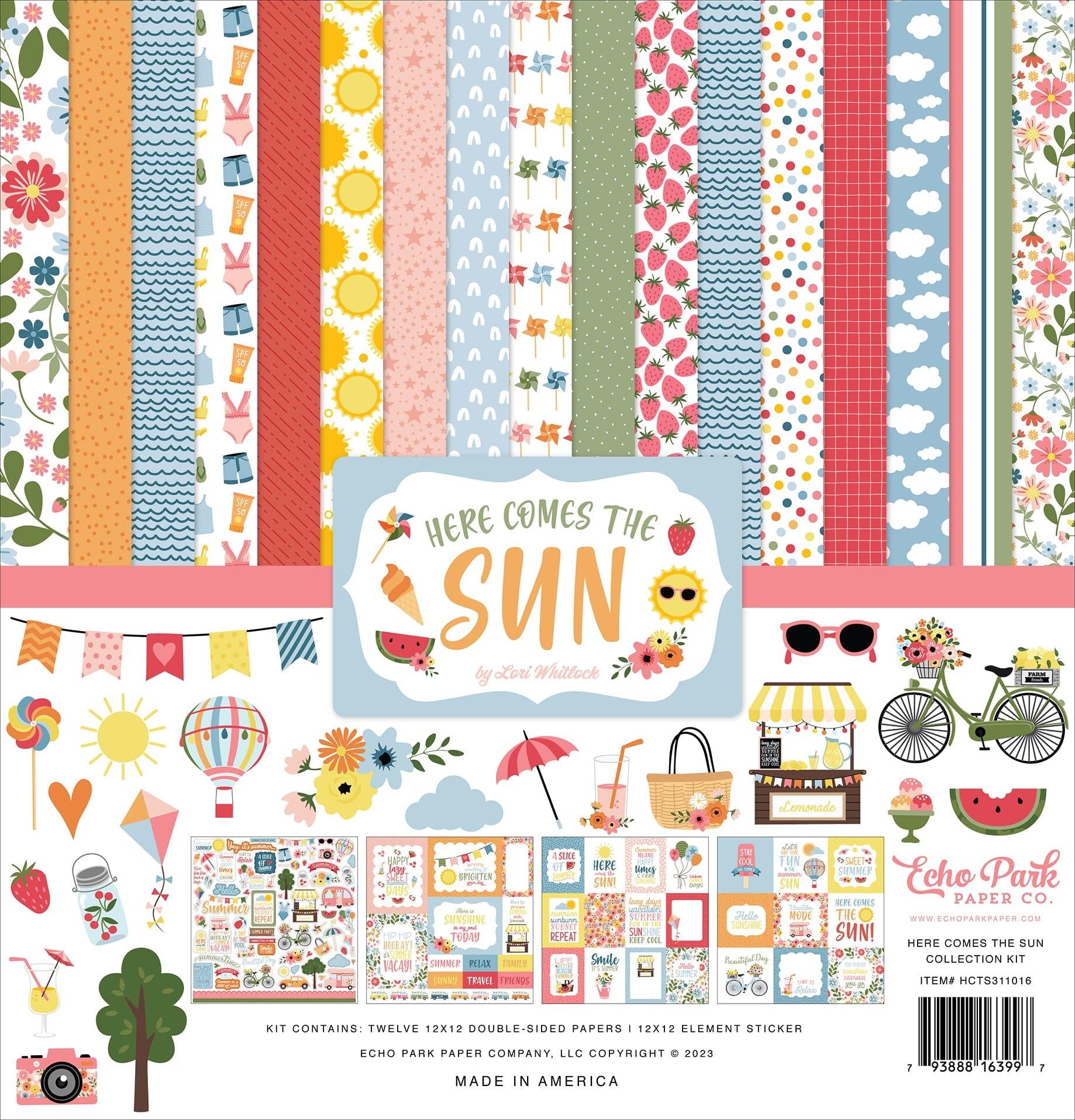 Here Comes The Sun Collection 12 x 12 Scrapbook Paper & Sticker Pack by Echo Park Paper