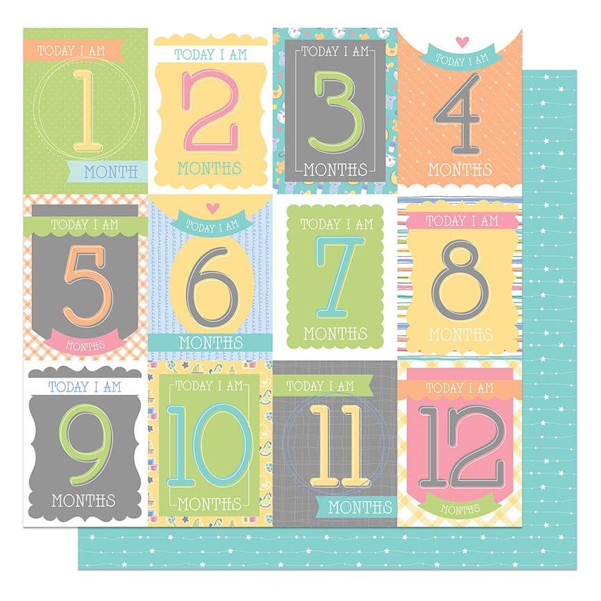 Hush Little Baby Collection First Year 12 x 12 Double-Sided Scrapbook Paper by Photo Play Paper