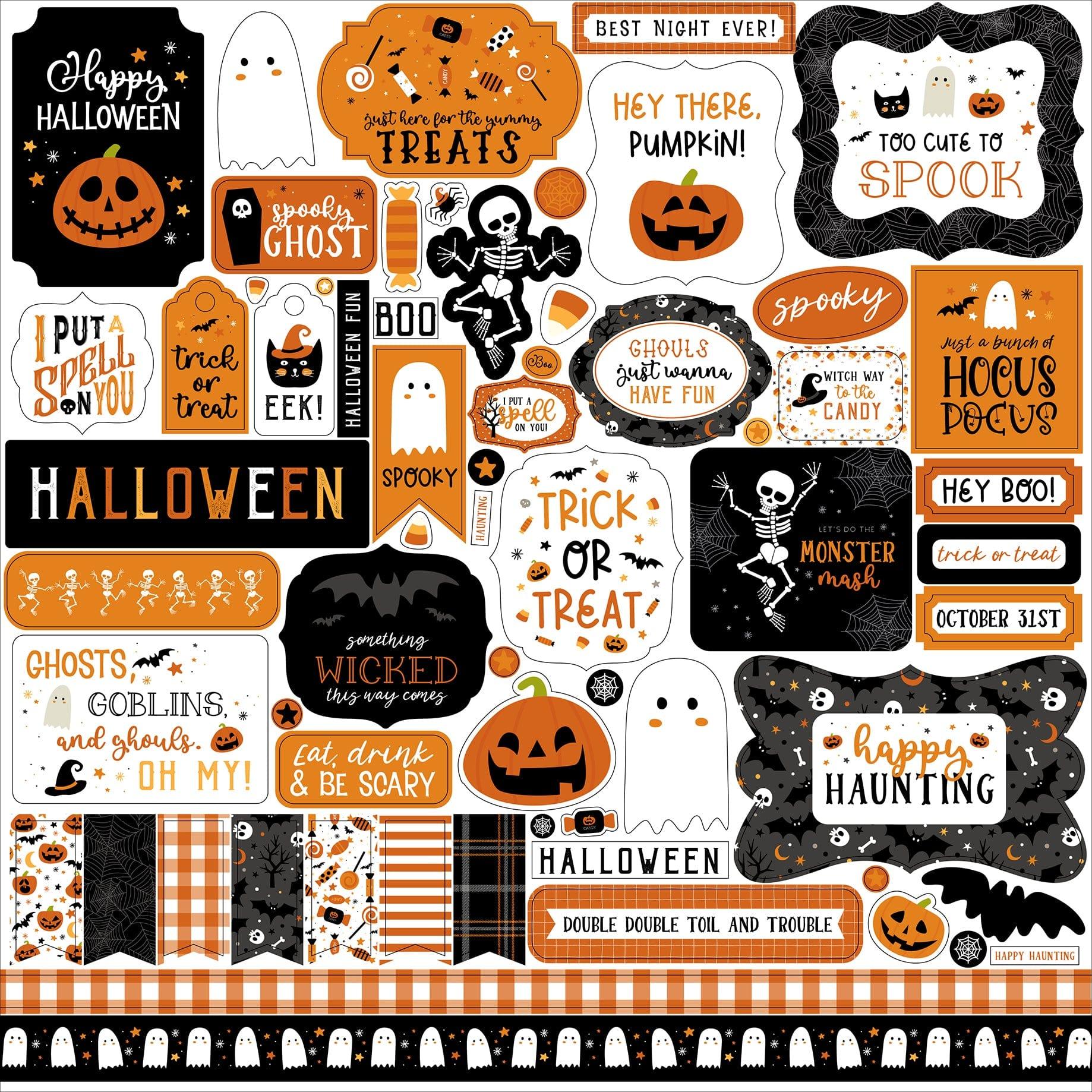 Halloween Party Collection 12 x 12 Scrapbook Sticker Sheet by Echo Park Paper - Scrapbook Supply Companies