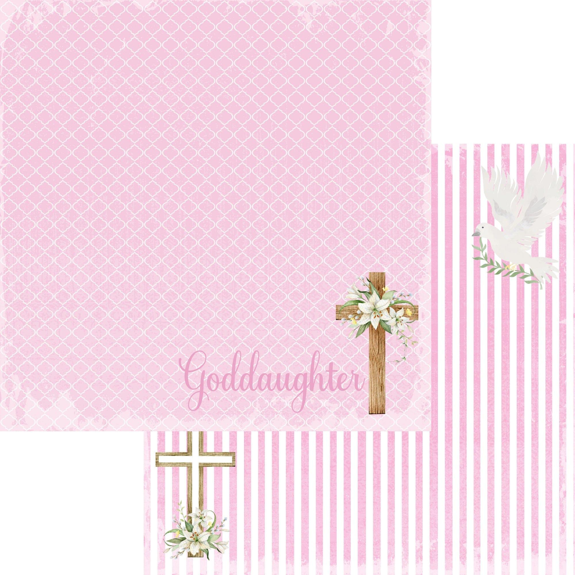 Holy Sacraments Collection Goddaughter 12 x 12 Double-Sided Scrapbook Paper by SSC Designs