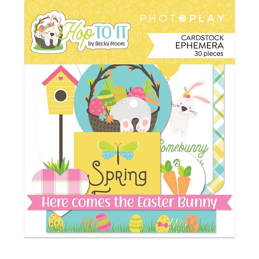 Hop To It Collection 5 x 5 Cardstock Ephemera Scrapbook Embellishments by Photo Play Paper - Scrapbook Supply Companies