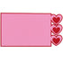 Hearts Pink on Red 4.25 x 6.25 Laser Cut Scrapbook Photo Mat Frame by SSC Laser Designs