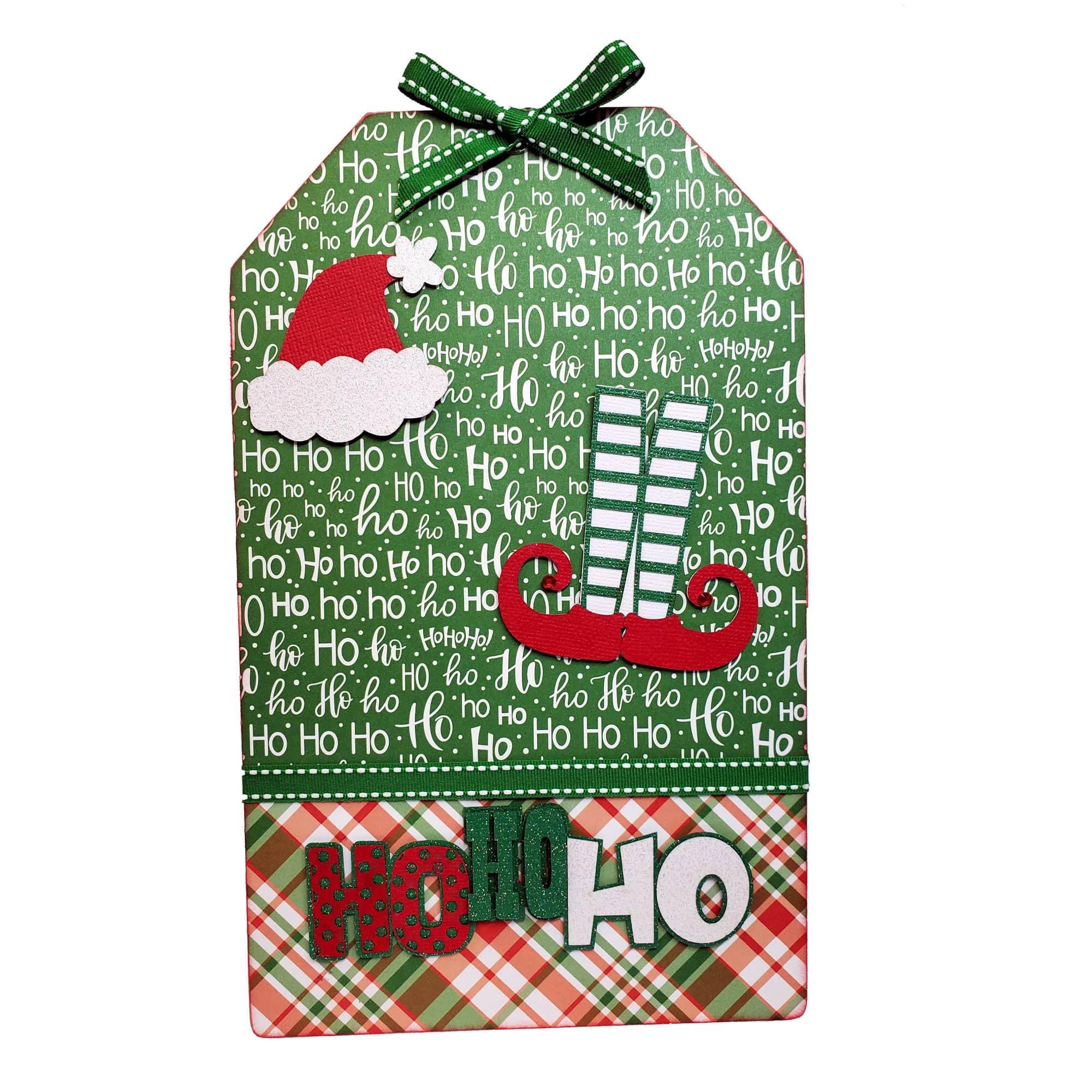 Ho Ho Ho Plaid 6.5 x 10 Interactive, Magnetic Photo Frame & Accessory Magnets by SSC Designs