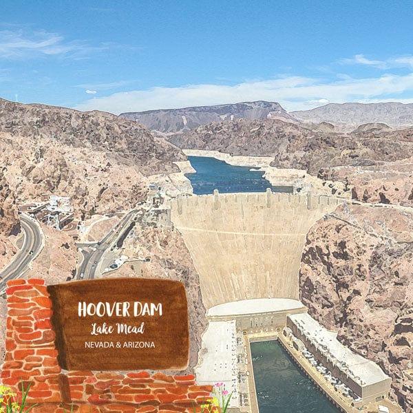 National Park Collection Nevada Lake Mead Hoover Dam 12 x 12 Scrapbook Paper by Scrapbook Customs - Scrapbook Supply Companies