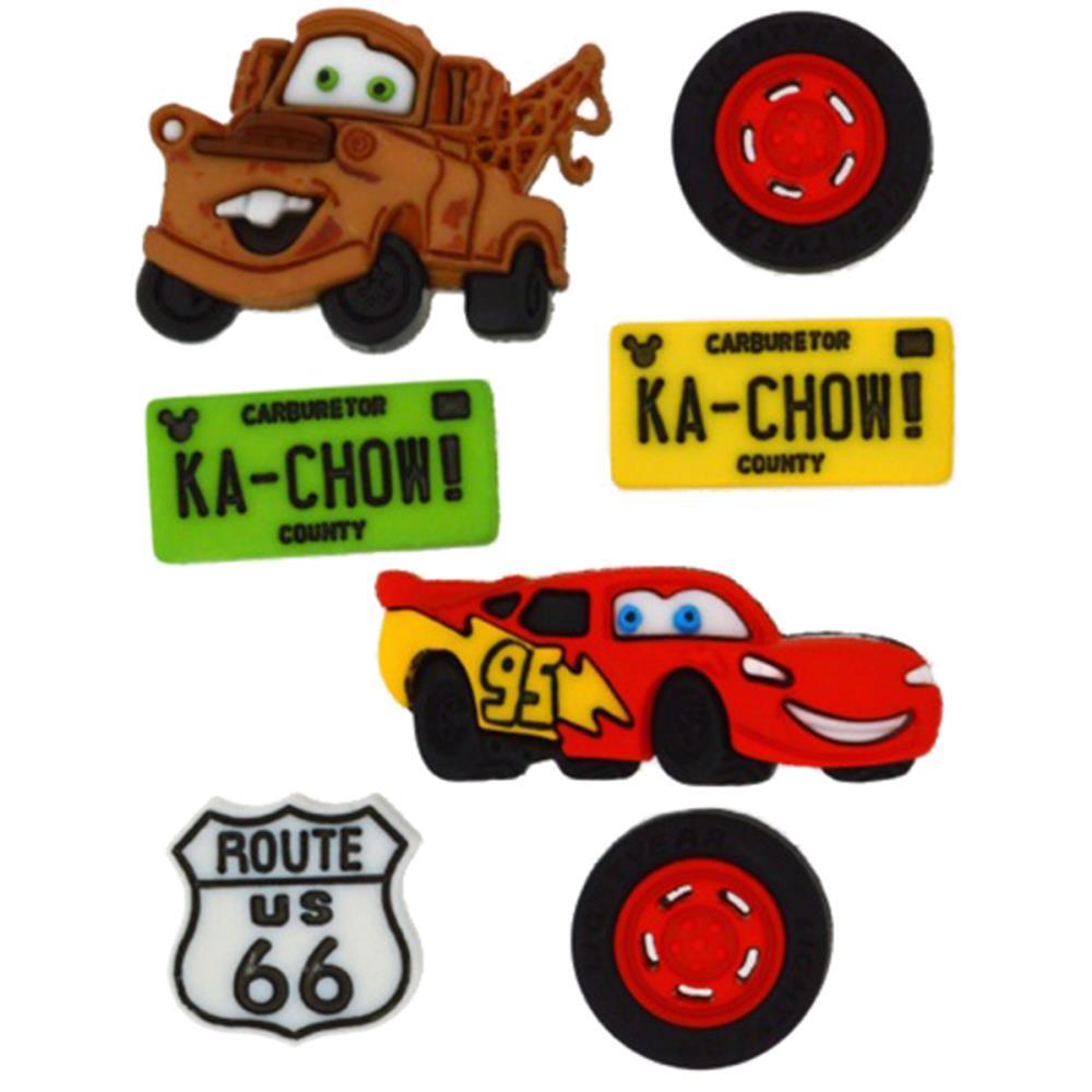 Disney Dress It Up Collection Cars Scrapbook Button Embellishments by Jesse James Buttons - Scrapbook Supply Companies