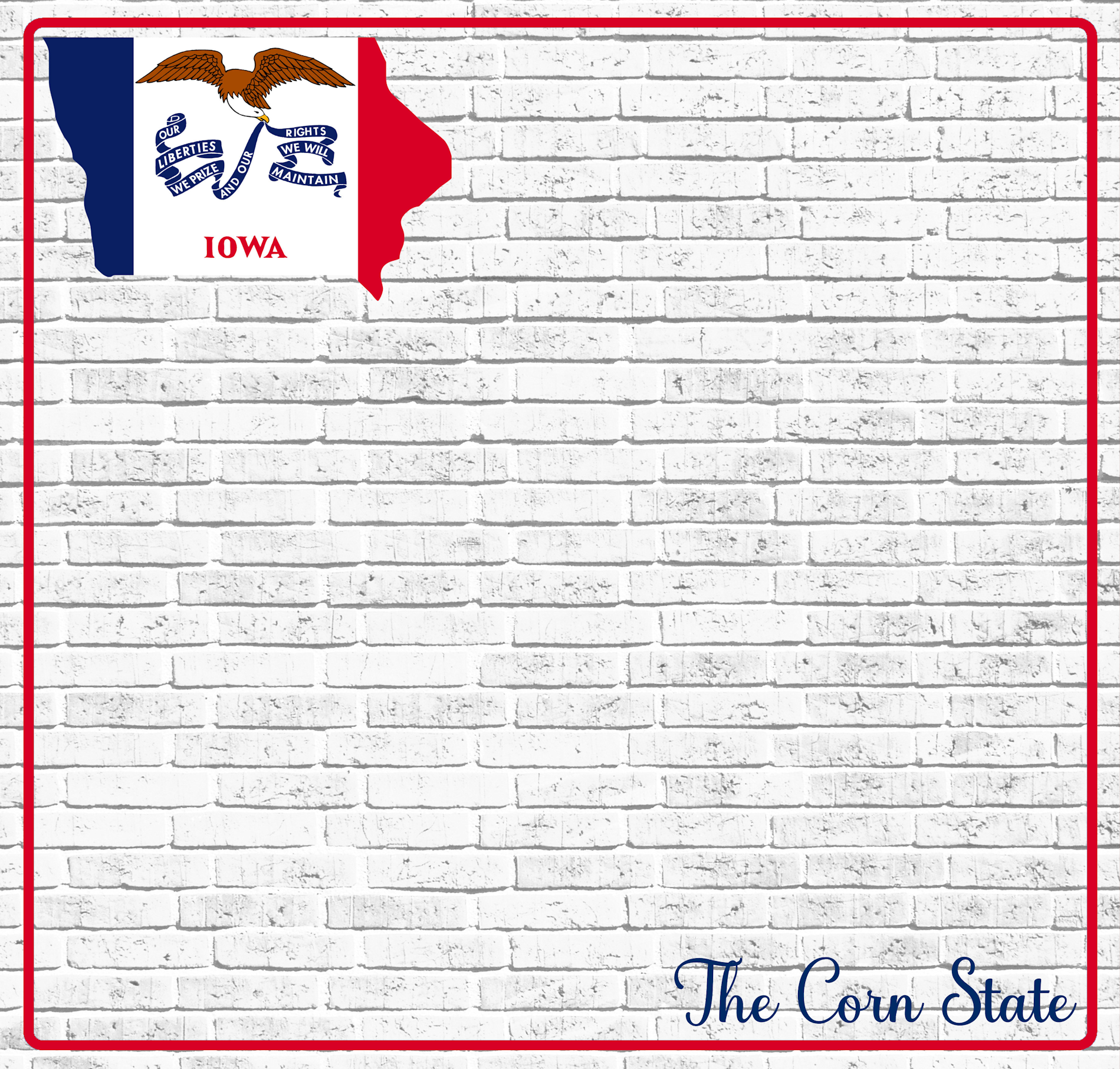 Fifty States Collection Iowa 12 x 12 Double-Sided Scrapbook Paper by SSC Designs