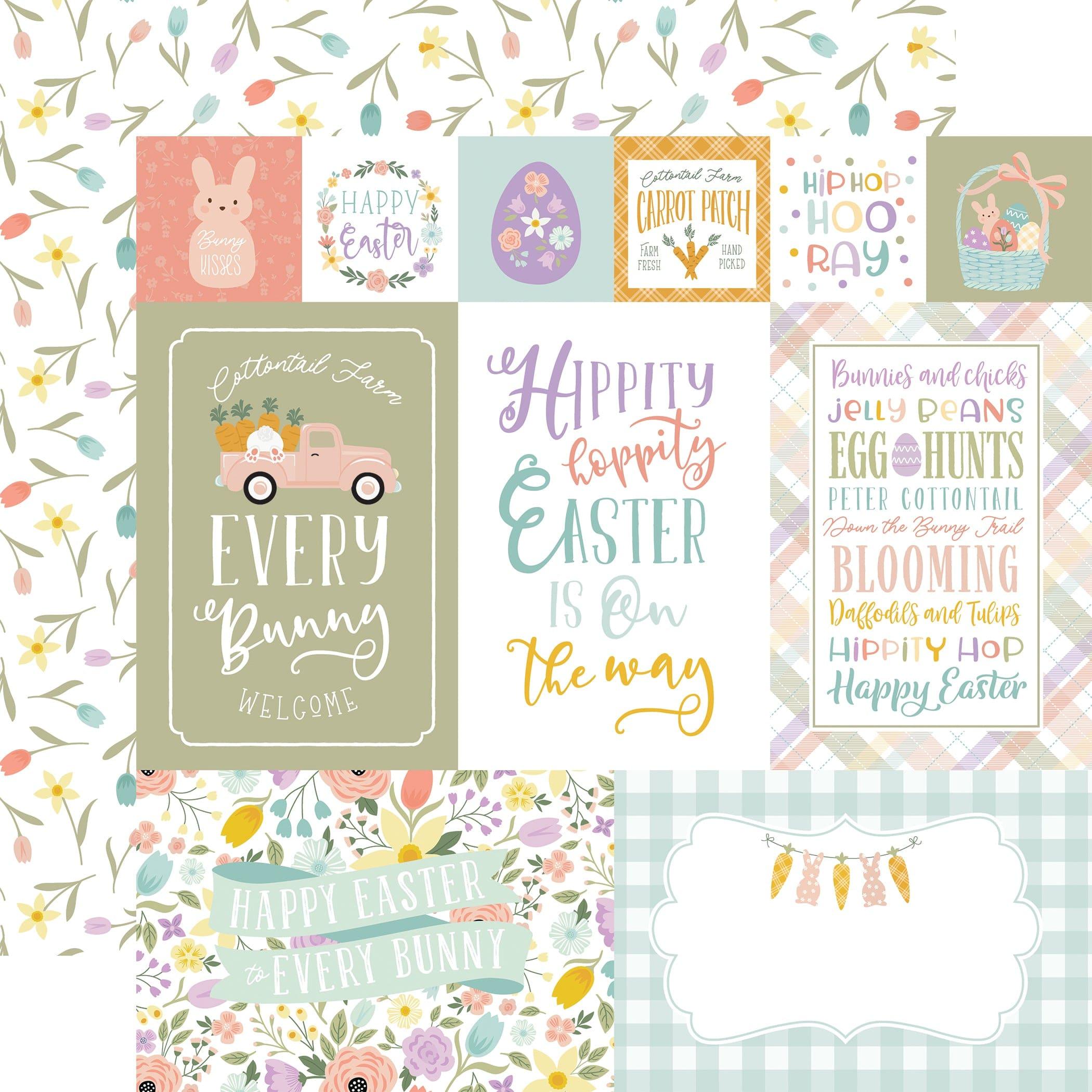It's Easter Time Collection Multi Journaling Cards 12 x 12 Double-Sided Scrapbook Paper by Echo Park Paper